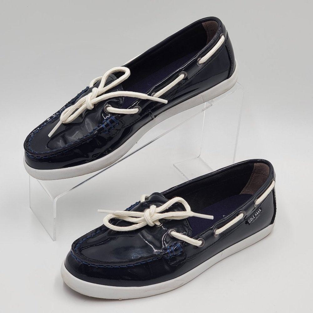 Cole Haan Patent Leather Nantucket Boat Shoe